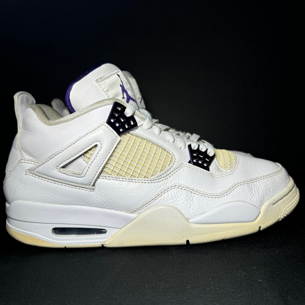 Size 10.5 - Nike Air Jordan 4 Retro Purple Metallic Men's Shoes
